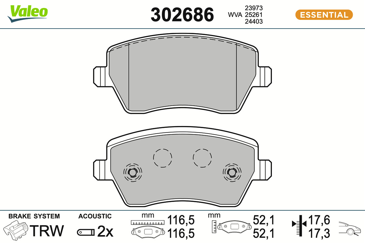 BRAKE PADS FIRST NISSAN MICRA IV FR